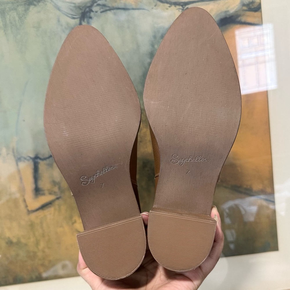 🌸SEYCHELLES🌸 Desirable Fashion Leather Heeled Ankle Boots Size: 7 - Picture 13 of 13